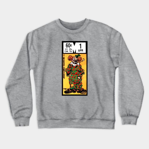 Obnoxio The Clown Crewneck Sweatshirt by dumb stuff, fun stuff